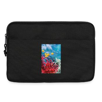 Lebendige Korallenriff Unterwasserwelt - Laptoptasche 13" - Schwarz - Vorne