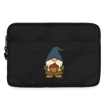 Garden gnome with acorn motif for autumn - Laptop bag 13" - black - Front