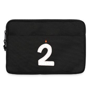 Birthday Candle Number Two Graphic - Laptop bag 13" - black - Front
