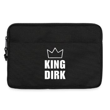 Dirk Name with Letter D - King Crown Shirt - Laptop bag 13" - black - Front