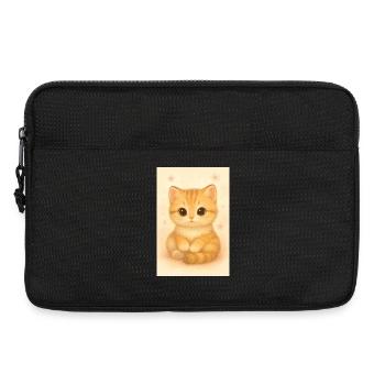 Chat mignon – Cute Kitten Illustrati - Sacoche pour ordinateur portable 13 pouces - noir - Devant