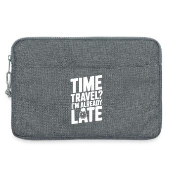 Zeitreisen? Ich bin schon spät dran - Laptoptasche 13" - Grau meliert - Vorne