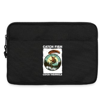 Pêcheur aventureux avec planche d'escalade - Sacoche pour ordinateur portable 13 pouces - noir - Devant