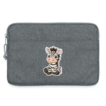 Zebra - Laptop bag 13" - heather grey - Front