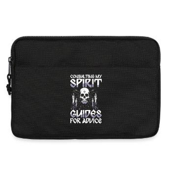 Consulting My Spirit Guides For Advice Skull - Laptop bag 13" - black - Front