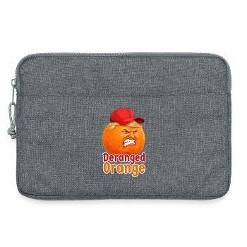 Wütendes, verrücktes Orange mit Donald T. Hut - Laptoptasche 13" - Grau meliert - Vorne