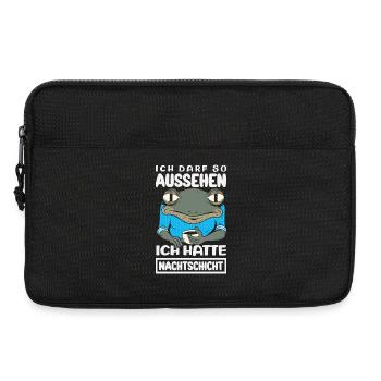 Nachtschicht Ich darf so aussehen - Laptoptasche 13" - Schwarz - Vorne