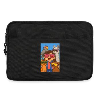 Sunglasses adventure with animal lovers - Laptop bag 13" - black - Front
