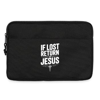 If Lost Return to Jesus - Laptop bag 13" - black - Front