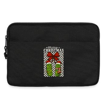 Cute Merry Christmas Pickles Holiday Design - Laptoptasche 13" - Schwarz - Vorne