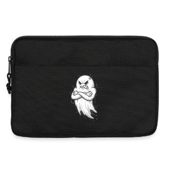 Halloween Ghost with Crossed Arms - Laptop bag 13" - black - Front