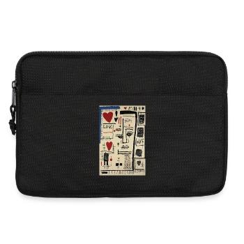 Cubist Face Love and Sketches - Laptop bag 13" - black - Front