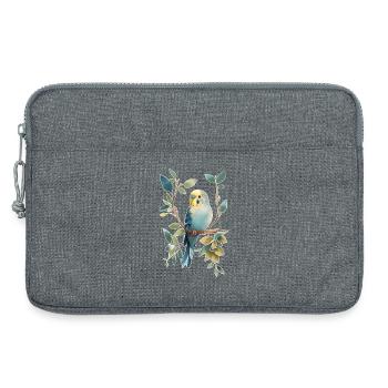 Wellensittich - Laptoptasche 13" - Grau meliert - Vorne