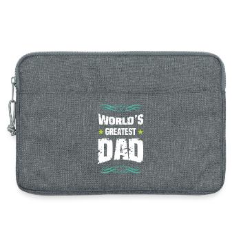 World's Best Father Capital Letters - Laptop bag 13" - heather grey - Front