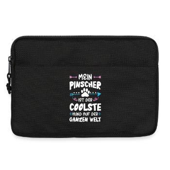 pinscher hund spruch - Laptoptasche 13" - Schwarz - Vorne