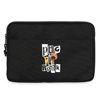 Pug Rock Punk Pug Dog Mohawk Punk Rock Punk - Laptop bag 13" - black - Front