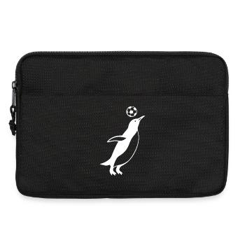 Minimaliste pingouin joueur de football Football - Sacoche pour ordinateur portable 13 pouces - noir - Devant