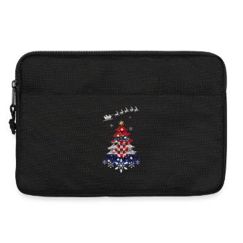 Christmas tree with Croatia flag - Laptop bag 13" - black - Front