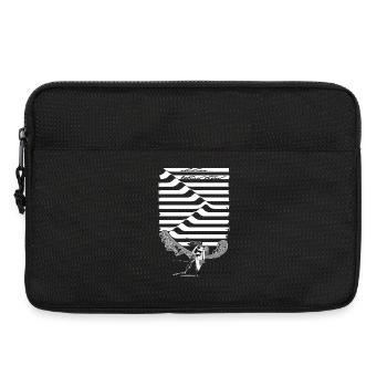 Black and White Wave Rider Silhouette - Laptop bag 13" - black - Front