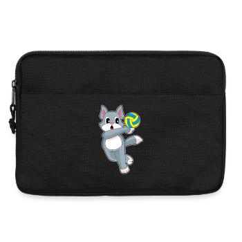 Chat Joueur de Volley-ball Volley-ball Sport - Sacoche pour ordinateur portable 13 pouces - noir - Devant
