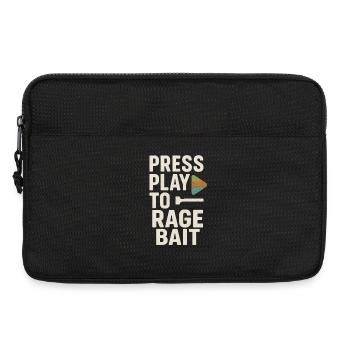 Drücken Sie Play, um den Köder zu wüten, lustiger Spruch - Laptoptasche 13" - Schwarz - Vorne