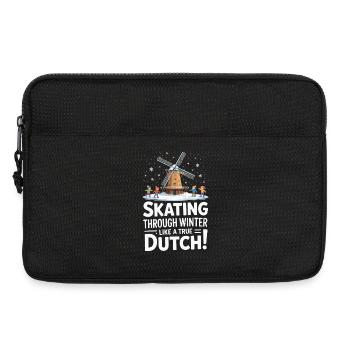 Patiner en hiver comme un vrai Hollandais - Sacoche pour ordinateur portable 13 pouces - noir - Devant