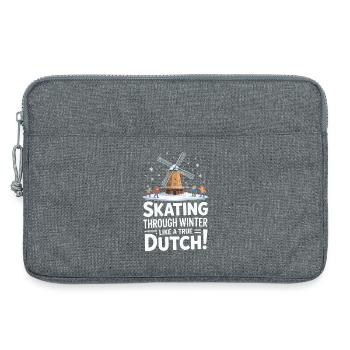 Patiner en hiver comme un vrai Hollandais - Sacoche pour ordinateur portable 13 pouces - gris chiné - Devant