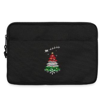 Weihnachtsbaum mit Ungarn Flagge - Laptoptasche 13" - Schwarz - Vorne
