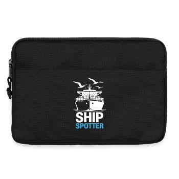 Ship Spotter Leidenschaft Maritim - Laptoptasche 13" - Schwarz - Vorne