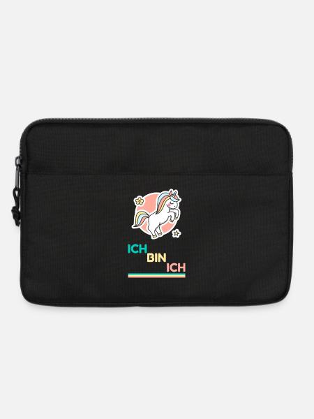Pastell Unicorn Ich Bin Ich - Laptoptasche 13" - Schwarz