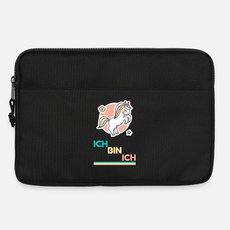 Pastell Unicorn Ich Bin Ich - Laptoptasche 13" - Schwarz