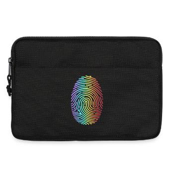 Colorful Rainbow Fingerprint - Laptop bag 13" - black - Front