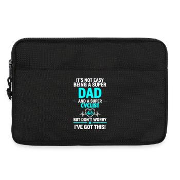 Herz + Radfahren – Super Papa Radfahrer - Laptoptasche 13" - Schwarz - Vorne