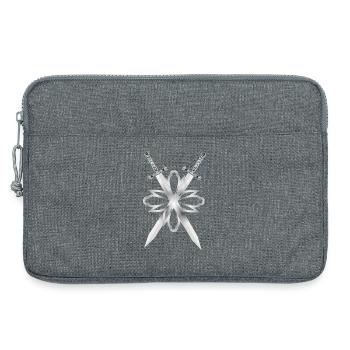 Two swords in silver ornament - Laptop bag 13" - heather grey - Front