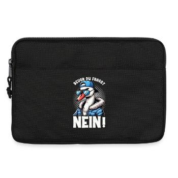 Avant que tu ne demandes, pas de cygne. Mauvaise humeur. - Sacoche pour ordinateur portable 13 pouces - noir - Devant
