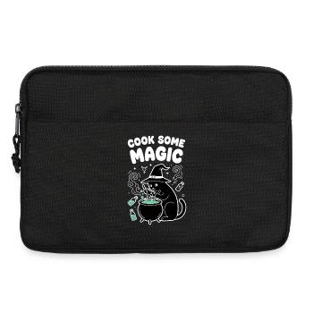 Cat magic in the cauldron - Laptop bag 13" - black - Front