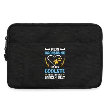 Mein Dackelherz: Der coolste Hund - Laptoptasche 13" - Schwarz - Vorne