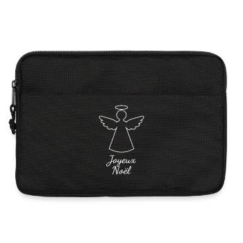 Joyeux Noël Engel, Süßes Weihnachtsdesign. xmas  - Laptoptasche 13" - Schwarz - Vorne