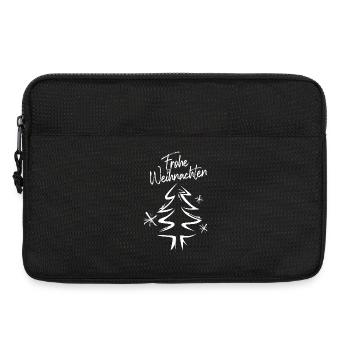 Frohe Weihnachten Tannenbaum Design - Laptoptasche 13" - Schwarz - Vorne