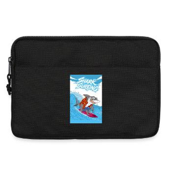 Surf sur les requins - Sacoche pour ordinateur portable 13 pouces - noir - Devant