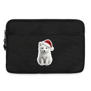 Renard arctique blanc dans la neige profonde - Sacoche pour ordinateur portable 13 pouces - noir - Devant