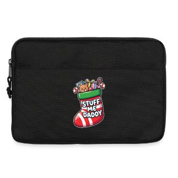 Stuff me, Dad! Christmas stocking, naughty - Laptop bag 13" - black - Front