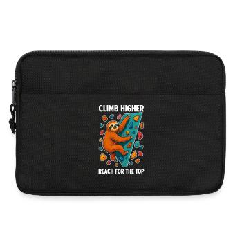 Bouldern Faultier Klettern Boulderkletterer - Laptoptasche 13" - Schwarz - Vorne