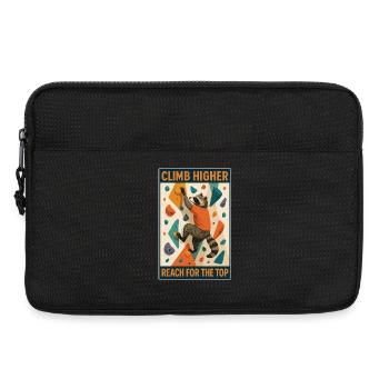 Bouldern Waschbär Klettere Höher Motivation - Laptoptasche 13" - Schwarz - Vorne
