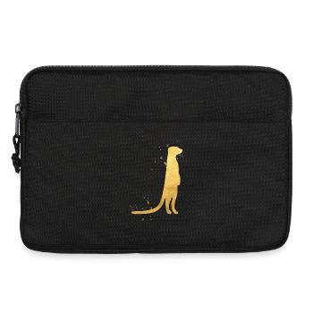 Silhouette de la Suricate dorée - Sacoche pour ordinateur portable 13 pouces - noir - Devant