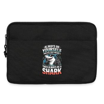 Sei immer du selbst, es sei denn, du kannst ein Hai sein - Laptoptasche 13" - Schwarz - Vorne