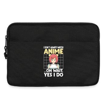 I Don't Always Watch Anime Funny Manga Girl Art - Laptoptasche 13" - Schwarz - Vorne