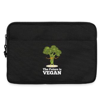 Die Zukunft ist vegan - Laptoptasche 13" - Schwarz - Vorne