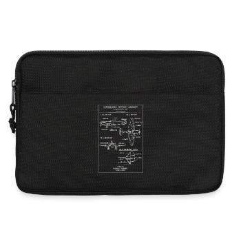 Vintage WW2 Spitfire Fighter Blueprint - Laptoptasche 13" - Schwarz - Vorne