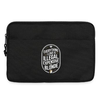 Tout ce que j’aime Illégalement, hommes blonds chers - Sacoche pour ordinateur portable 13 pouces - noir - Devant